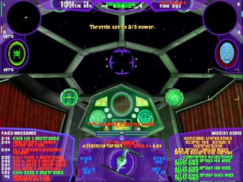 Playthrough of TIE Fighter Total Conversion Battle 7 Mission 1 - Trap the Protector