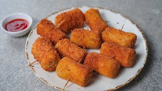 Bread Potato Roll Bites | Crispy Bread Roll Bites Recipe | Bread Potato Snacks Recipe | Toasted