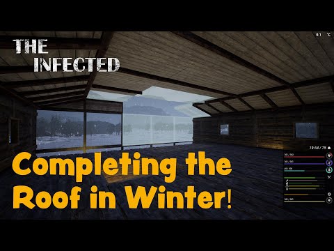 Finishing Mega Base Roof in Winter | The Infected S4 E8