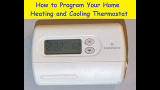 How to Program Home Heating Thermostat - Emerson Classic 80 Series Programmable Heating Cooling