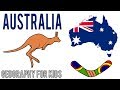Geography for Kids: AUSTRALIA - Interesting Facts for Kids and Coloring Flag of AUSTRALIA