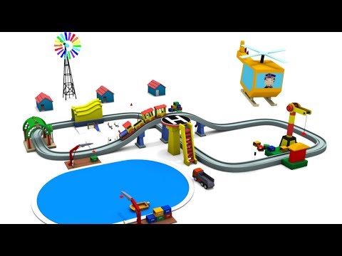Train cartoon - helicopter for children - Cars for kids - Cartoon for kids - Cars cartoon