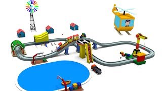 Train cartoon - helicopter for children - Cars for kids - Cartoon for kids - Cars cartoon