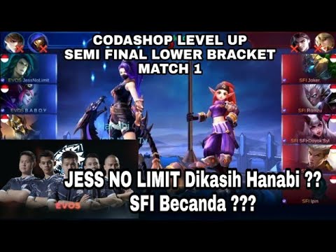 EVOS VS SFI CRITICAL MATCH 1 SEMIFINAL LOWER BRACKET CODASHOP LEVEL UP ! Mobile Legend Tournament
