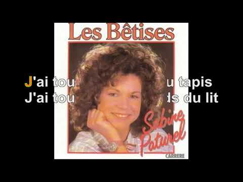 Sabine Paturel - Les Bêtises [Paroles Audio HQ]
