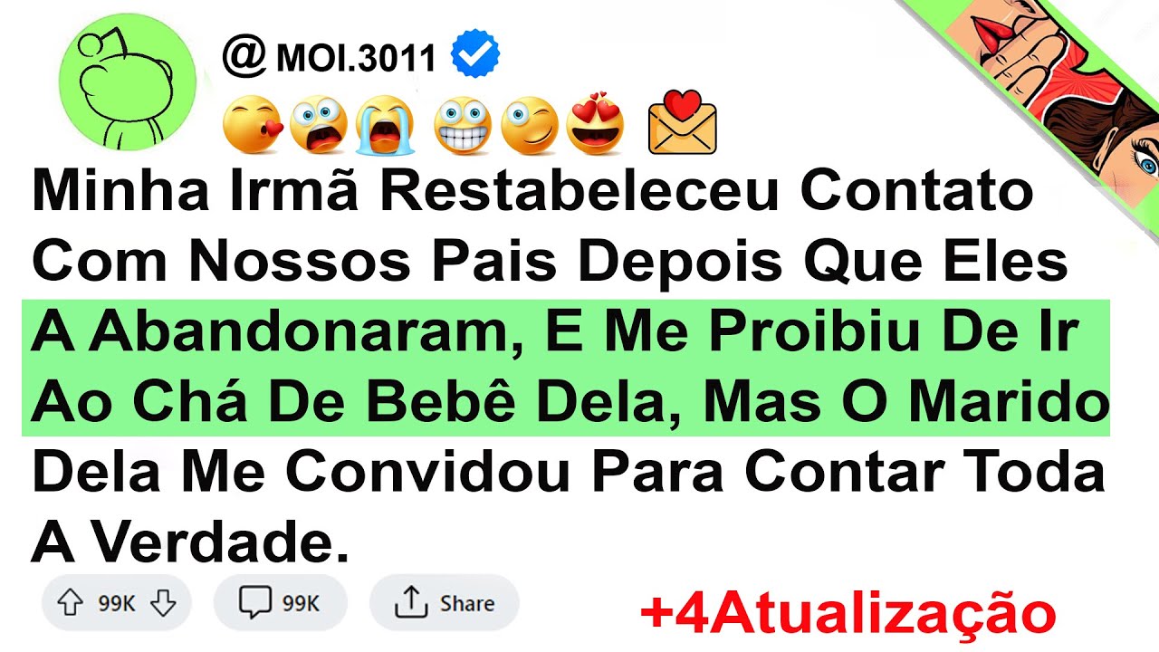 Minha Irmã Restabeleceu Contato Com Nossos Pais Depois Que Eles A Abandonaram, E Me Proibiu De ...