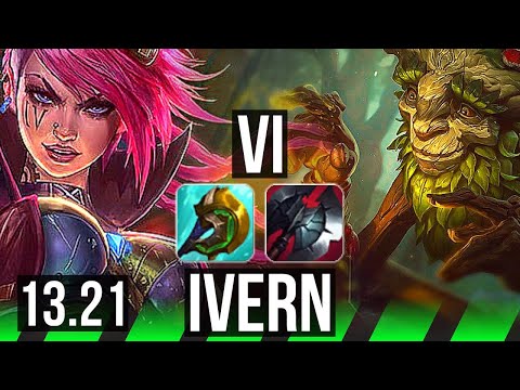 VI vs IVERN (JNG) | 6.1M mastery, 7/0/6, 2100+ games, Godlike | KR Master | 13.21