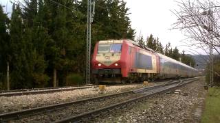 preview picture of video 'Train-spotting at Afidnes Greece (12/02/12)'