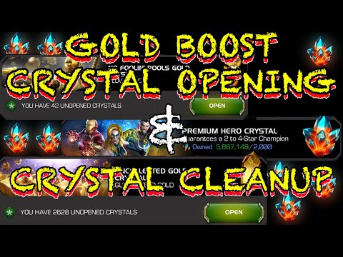 MCOC - Gold Boost Crystal Opening & Crystal Cleanup