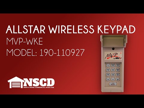 Allstar MVP WKE 190 110927 MVP Garagentoröffner mit drahtloser Tastatur
