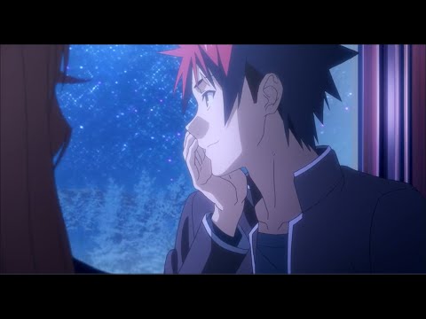 Food Wars! Soma and Erina on the train moment (English Dub)