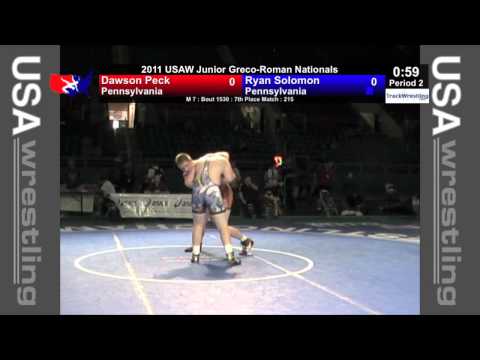 Junior Greco 7th 215 - Ryan Solomon (PA) vs. Dawson Peck (PA)