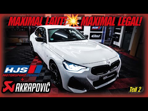 AKRAPOVIC LEGAL TITAN exhaust system Slipon + HJS ECE Downpipe suitable for BMW M240i G42 #b58