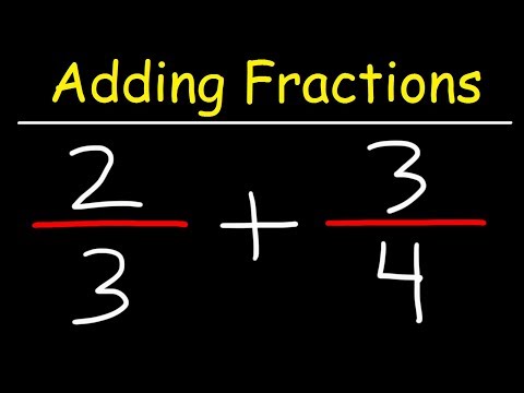 Adding Fractions With Unlike Denominators Video
