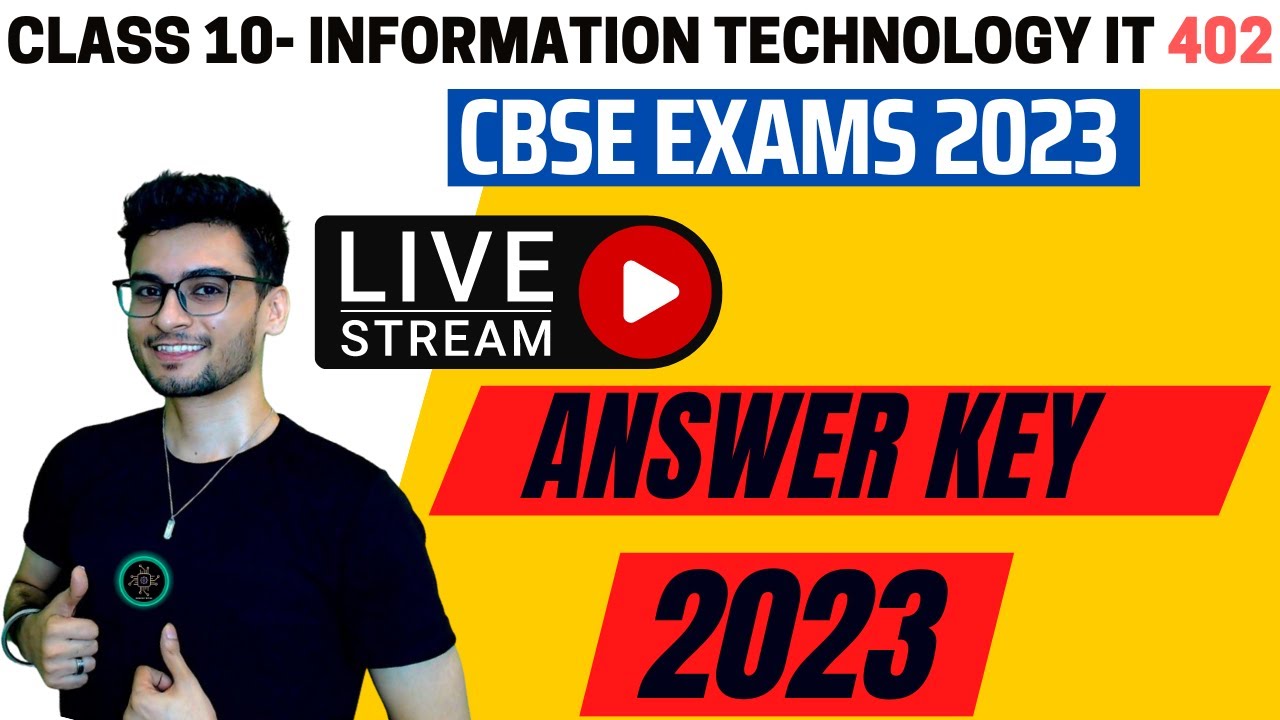 Watch video Class 10: Answer Key Out! 2023 Boards Exam | Solutions IT 402 | Information Technology CBSE| Aakash Now Class 10: Answer Key Out! 2023 Boards Exam | Solutions IT 402 | Information Technology CBSE| Aakash