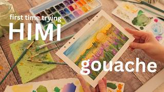 testing Himi jelly gouache! 🎨 (beginner colour study + speed paint)