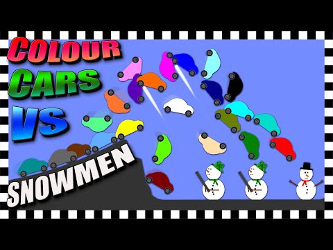Colour Cars vs Snowmen