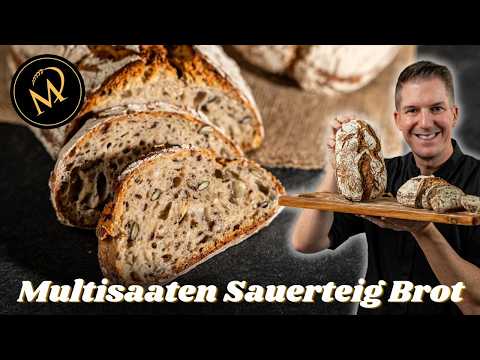 Multisaaten Sauerteigbrot - Rustikales Brot mit Körner - ohne Hefe gebacken