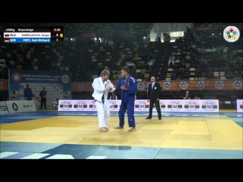 Sergei SAMOILOVICH (RUS) Vs Karl Richard FREY (GER) - Judo Grand Prix Samsun 2014 [-100kg]