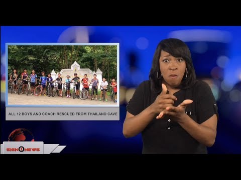 All 12 boys and coach rescued from Thailand cave (ASL - 7.10.18)