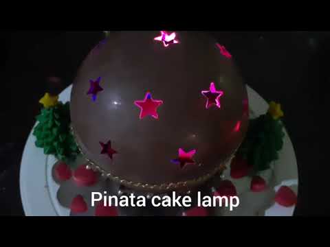 how to make pinata cake at home| pinata cake lamp|viral pinata cake
