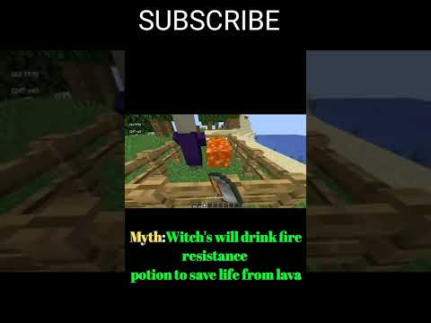 Minecraft Myth Series | Witch Can Survive From Lava They Use Fire Resistance Potion Really?