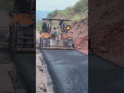 Así están los trabajos de pavimentación de la vía Zapatoca-Girón-Bucaramanga sobre el cañón.
