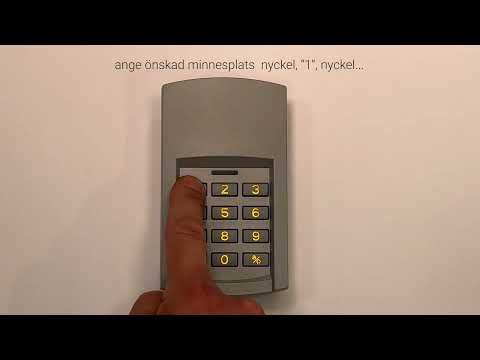 Programmering av åtkomstkod kodlås RCT3 BS