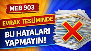 Meb Personel Alım Evrak Teslim Süreci