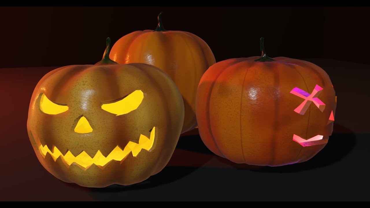 Halloween Pumpkins 3D Model