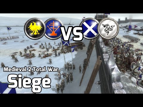 Medieval 2 Total War Online Battles #227 (2v2 Live Siege) - Weird Alliance