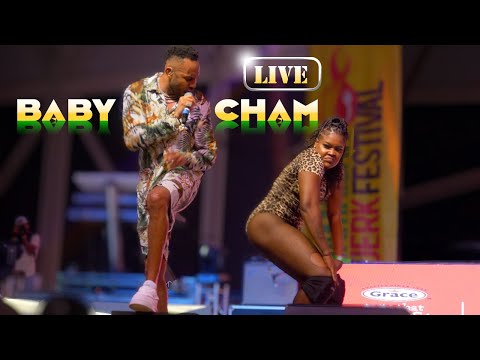 Dancehall legend Baby Cham performs at the Jamaican Jerk Festival in Miramar