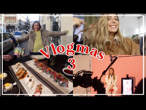 VLOGMAS 3 – Glamour filming, a little shooting, and lots of sushi