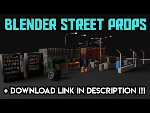 Street props for blender + Download link in description.
