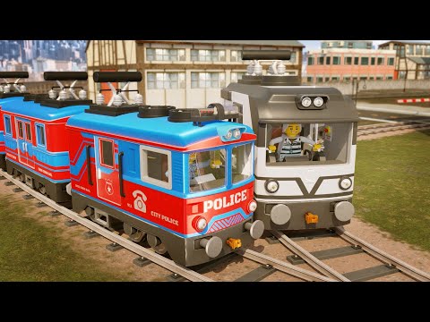 Lego Thief Police Cartoon Episode 09 - thief train cartoon - Choo choo train kids videos