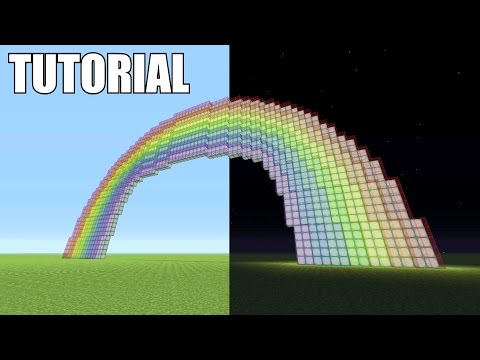 Minecraft Tutorial: Create EPIC Glowing Rainbow!