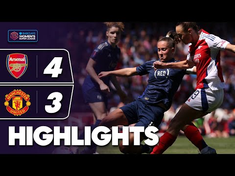Dramatic Victory For Second Place | Arsenal v Manchester United Highlights | Barclays WSL 2024-25