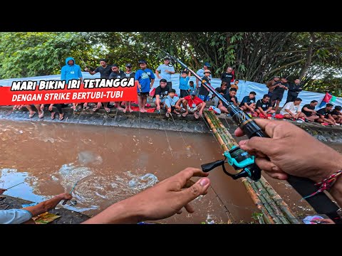 FULL STRIKE! This time, my homemade bait was so good that it was hit multiple times.