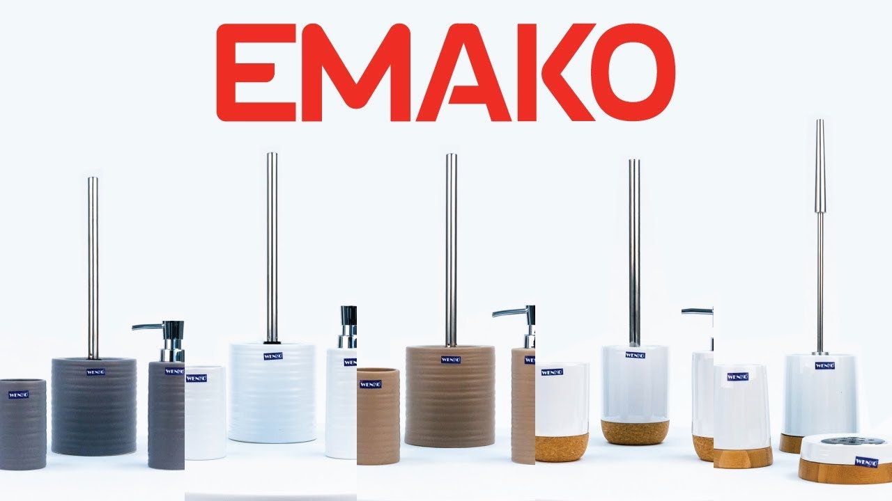 Odpowiedni zestaw akcesoriów łazienkowych od Wenko - drewno korkowe, bambus czy efekt piaskowca