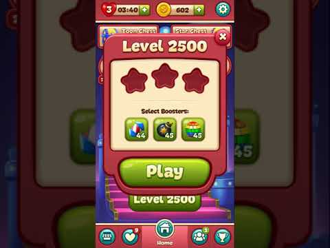 Toon blast level 2500 without boosters
