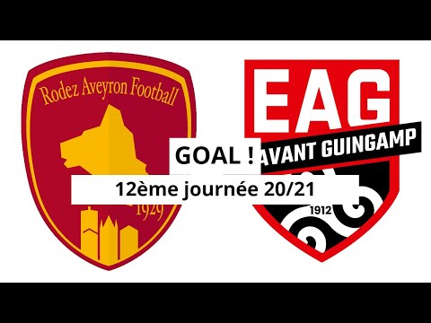 Rodez AF - Guingamp [(1)-0] GOAL 34' (Valentin Henry) 12ème journée 2020/21