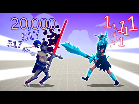 SWORD vs SWORD TOURNAMENT With Damage Indicator | TABS - Totally Accurate Battle Simulator