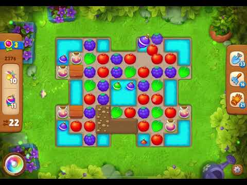 GardenScapes Level 2376 no boosters (26 moves)