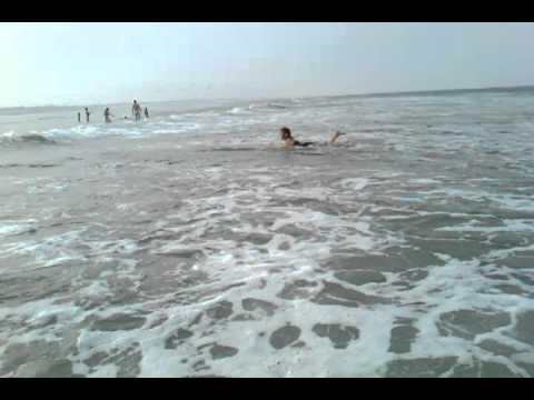 Kaylene and Jake body surfing