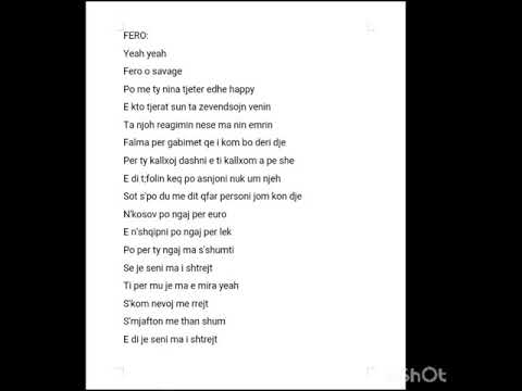 FERO FT KIDA - HARROJ  ( ME TEKST & LYRICS)