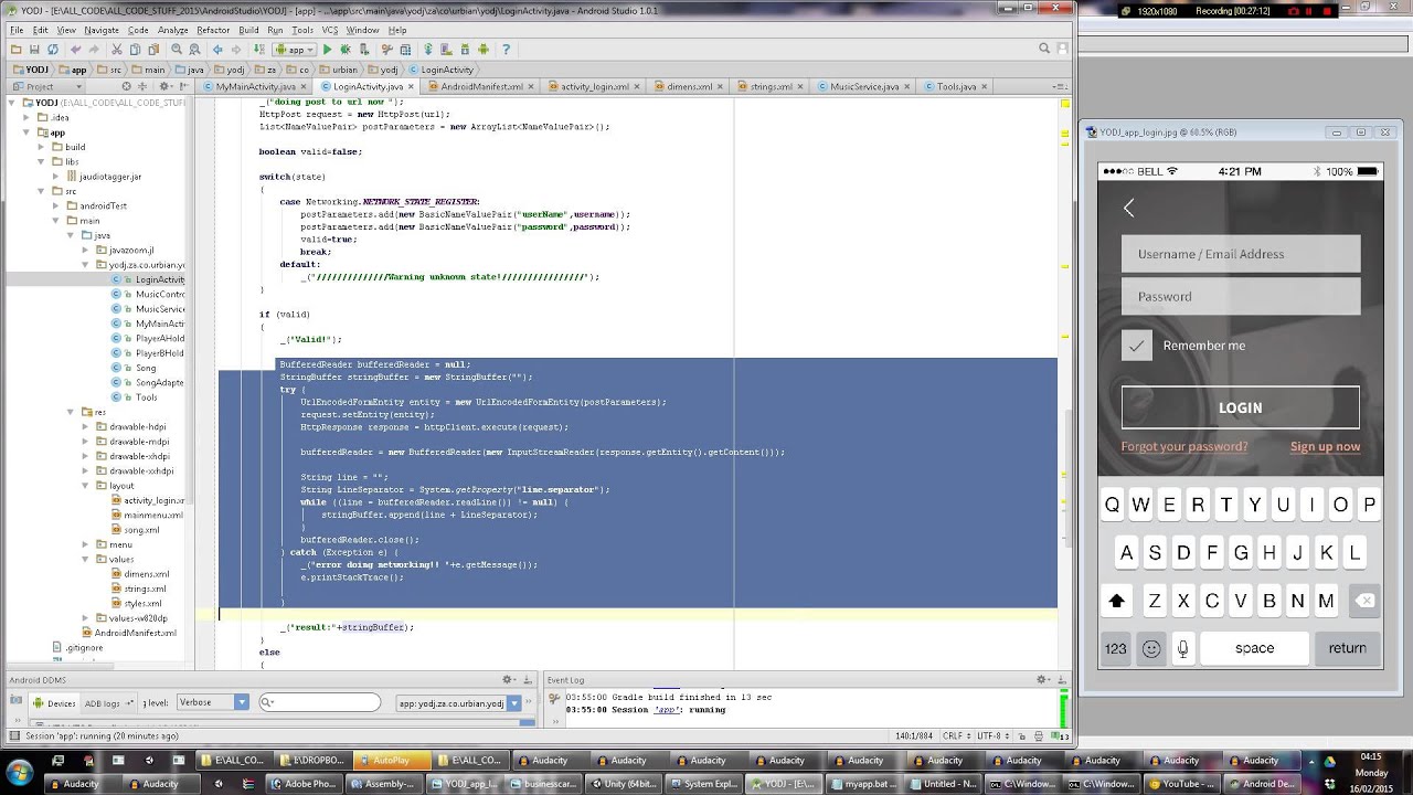 Android Studio Tutorial. Making a Register screen #2 (Java, JSON, HTTP POST)