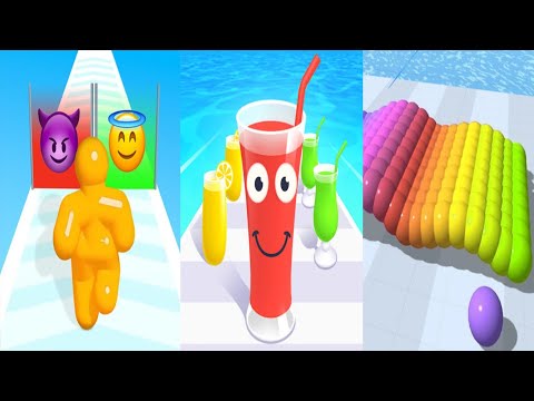 Tall Man Run vs Juice Run vs Canvas Run + Android iOS Gameplay