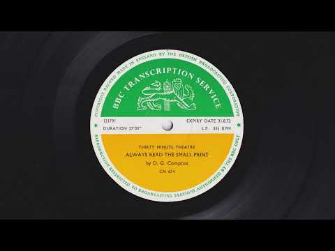 Thirty Minute Theatre - Always Read The Small Print by D. G. Compton - BBC Transcription Service