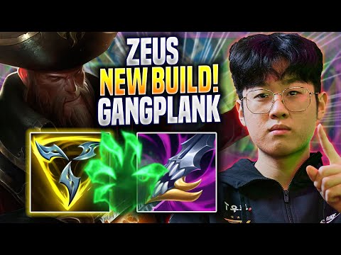 ZEUS TRIES NEW GANGPLANK BUILD! - T1 Zeus Plays Gangplank TOP vs Azir! | Preseason 2023