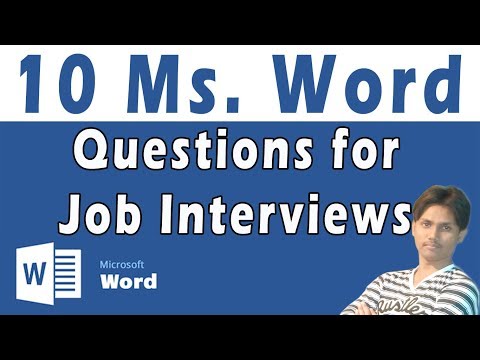 Microsoft Word Job Interview Questions & Answer Part 24 Tutorial In Urdu or Hindi Video